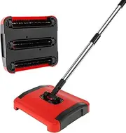 [HSHGZSR] Push Carpet Sweeper, Carpet Floor Sweeper, Manual Carpet Sweeper Cleaner, Non Electric Carpet Broom Sweeper, Rug Roller Brush Push, Rug Cleaner Brush for Cleaning Pet Hair Loose Debris Lint
