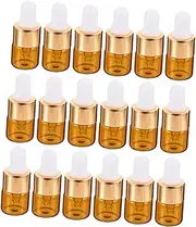 CALLARON 25pcs Mini Essential Oil Dropper Bottles Portable Glass Containers with Translucent View for Easy Liquid Monitoring for Travel and Subpackaging Needs Random Color