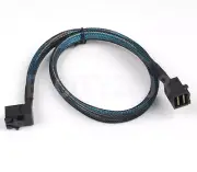 Mini SAS HD SFF-8643 to SAS SFF-8643 12Gbps High Density Right Angle Cable 50cm