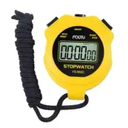 Digital Simple Stopwatch Timer, No Bells, No Alarm, Non-waterproof Yellow 1Lap