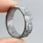 Muonionalusta meteorite carved ring, SIZE(US 13 ) meteorite ring, AB84