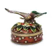 Jere Luxury Giftware, Bejeweled SANGRIA Butterfly Box Trinket Box with Matching
