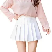 Mini Pleated Skirt Plaid - Rose Pink - M