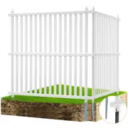 1.22m W x 1.22m H Vinyl Privacy Fence Panels, Air Conditioner Fence, Outdoor Privacy Screens for Trash Can, Pool Equipment Enclosure, Privacy Screen Kit Strip Panels (2
