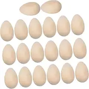 SUPVOX Easter Craft Essentials Pcs Wooden Fake Chicken Eggs Hand-painted Easter Eggs Ornaments for Decorations