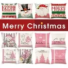 Home Decor Christmas Cushion Cover Polyester Xmas Pillow Covers Pillow Case