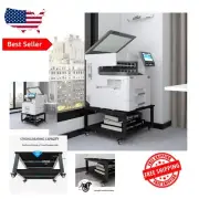 23.6'' Portable Printer Cart with Paper Storage Shelf for Efficient Workspaces