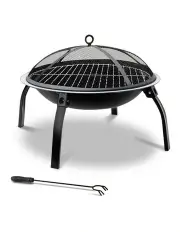 [Grillz] Portable Fire Pit in Black