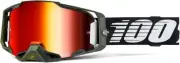 100% Armega MX Offroad Goggles - Soledad Style with Red Mirror Lens