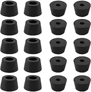 Tzylomirx Round Rubber Feet, Non - Slip Rubber Bumpers- Compatible with Speakers, Furniture,Tables, Sofas & Chairs, 11x15x19mm, Black, 20Pcs