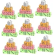 Toddmomy 100pcs Miniature Craft Dice Set Colorful Plastic Six Sided Dice with Square Corners Game Pieces for Board Games Math Learning and Party Favors