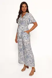 [PUP8] Lara Jumpsuit - Blue White XS Blue