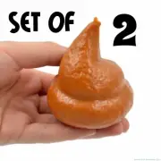 2 SQUEEZE POO TURD CRAP POOP - STRETCHABLE SQUEEZE STRESS RELIEF PARTY GAG TOY