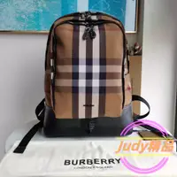 在飛比找蝦皮購物優惠-二手 99新 BURBERRY 博柏利 經典格紋雙肩包 大號