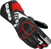 Spidi STS-3 Motorcycle Gloves, black-red, Size L for Men Black Red