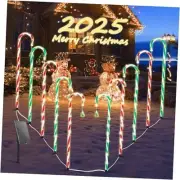 10-Pack Upgraded Solar Christmas Pathway Lights, Solar Christmas Candy Cane