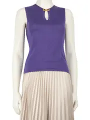 Purple Buckle Detail Tank Top
