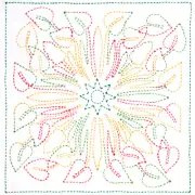 Sashiko World Hawaii Stamped Embroidery Kit Anthurium