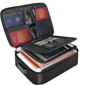 File Organizer Bag,Fireproof Document Bag ,Home Office Travel Safe Bag with Lock