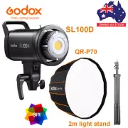 Godox SL100D LED Video Light + QR-P70 70cm Parabolic Softbox + Light Stand