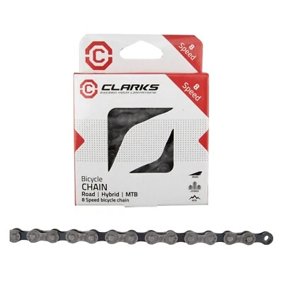 Clarks Standard Range Chain 8 Speed 116 Links Quick Link Steel Gray