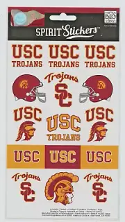 USC TROJANS 16 Stickers 1 3/8" peel n stick indoor use B5-B18