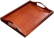 Zhaoj24-05 Decorative Tray Pear Wood Tray Solid Wood Home Juice And Tea Tray Vintage Mahogany Fruit Tray Living Room Storage Tray Snack And Dried Fruit Tray for Entertainment, Food and Décor