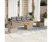 Garden sofa set mix beige modular outdoor cushions storage weatherproof