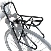 Bicycle Front Pannier Rack Black Front 15kg Load Capacity Frame Mount Alloy Steel