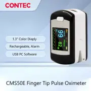 Rechargeable Pulse Oximeter Spo2 Blood Oxygen PR Monitor PC Software,Alarm,New