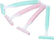 DECOMELODY 4pcs Women's Double-blade Armpit Body Hair Shaver Mini Hair Removal for Women Body Women Armpit Hair Body Hair Remover Non Handle Green