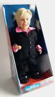 Vtg NOS 14" Senator HILLARY CLINTON Boogie Diva Doll w/Box SINGS & DANCES Works!