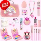 Unicorn Kids Makeup Kit, 23 Pcs Washable Set, Non-Toxic Gift for Girls 3-12