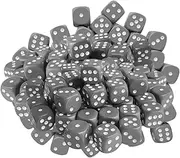 Colaxi 50x Acrylic 6 Sided Dices Set 16mm Dices Party Favors Board Game Playing Dices Entertainment Toy Lightwheigt D6 Polyhedral Dices for Party