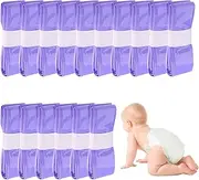 16Pcs Diaper Pail Refill Bags Set, Nappy Bin Refills, Nappy Disposal Bags, Compatible with Tommee Tippee Sangenic, Twist and Click, Angelcare, Extra Thick Anti-Odor Multilayer Film, 4.5M, Purple