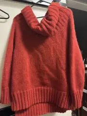 sass and bide “The applause” Knit Top L Red Clay BNWT Oversize Neckline RRP $420