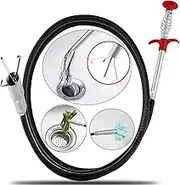 79 Inch Drain Snake Grabber Pick Up Reacher Tool，Sink Snake for Sewer Kitchen Sink Bathroom Tub Toilet Clogged Drains Relief Cleaning Tool, Toilet Snake Drain Clog Remover