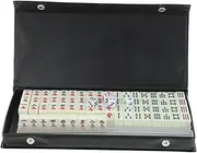 UPKOCH 1set Mini Mahjong Set Portable Travel Game Supplies Compact Mahjong Tiles for Family Fun Lightweight Design for Parties and Gatherings for Friends and Colleagues
