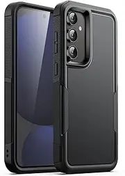 JETech Case for Samsung Galaxy S24 FE, Heavy Duty Dual-Layer Protection, Rugged Tough Shockproof Phone Cover with Matte Design (Black)