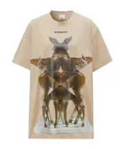 graphic-print T-shirt L Nude