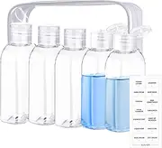 Générique Travel Bottles | Portable Lotion Containers - 100ml Clear Leak Proof Bottles for Home, Sports, Hiking, Camping & Vacation