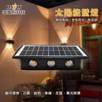 在飛比找PChome24h購物優惠-HAFLY 太陽能壁燈12W﹧SMD5050 18650鋰電