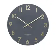 One Six Eight London Jones Silent Wall Clock 40cm Charcoal Grey