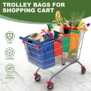 4Pcs Trolley Bag Large Capacity Grocery Cart Bag Reusable Shopping Cart .l