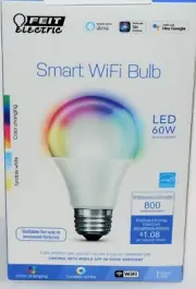 Feit Electric Smart Bulbs - RGB - 60W Replacement - 1 Pack Wifi Light Bulbs