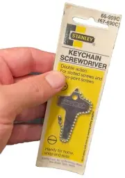 NOS Stanley Keychain Double Action Screwdriver 66-990C Vintage