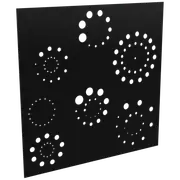 ProtectorAl 300 - 1200 x 300 - 1200mm Satin Black / Gloss Black Fireworks Unframed Composite Deco Panel