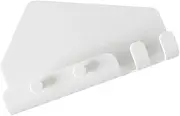 HOODANCOS 2Pcs Wall Phone Stand with Hooks Multifunctional Traceless Charging Shelf for Bathroom and Living Stylish White Wall Mounted Holder for Mobile Phones and Tablets