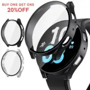 For Samsung Galaxy Watch 7 6 5 4 Screen Protector Tempered Glass PC Case Cover