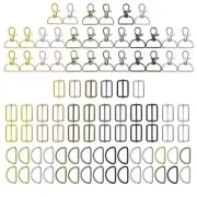 90 Pc Swivel Clasps Snap Hooks and D Rings Keychain Clip Hook Lobster Claw3303